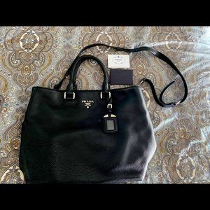 Prada Vitello Daino Argilla Soft Calf Tote Bag